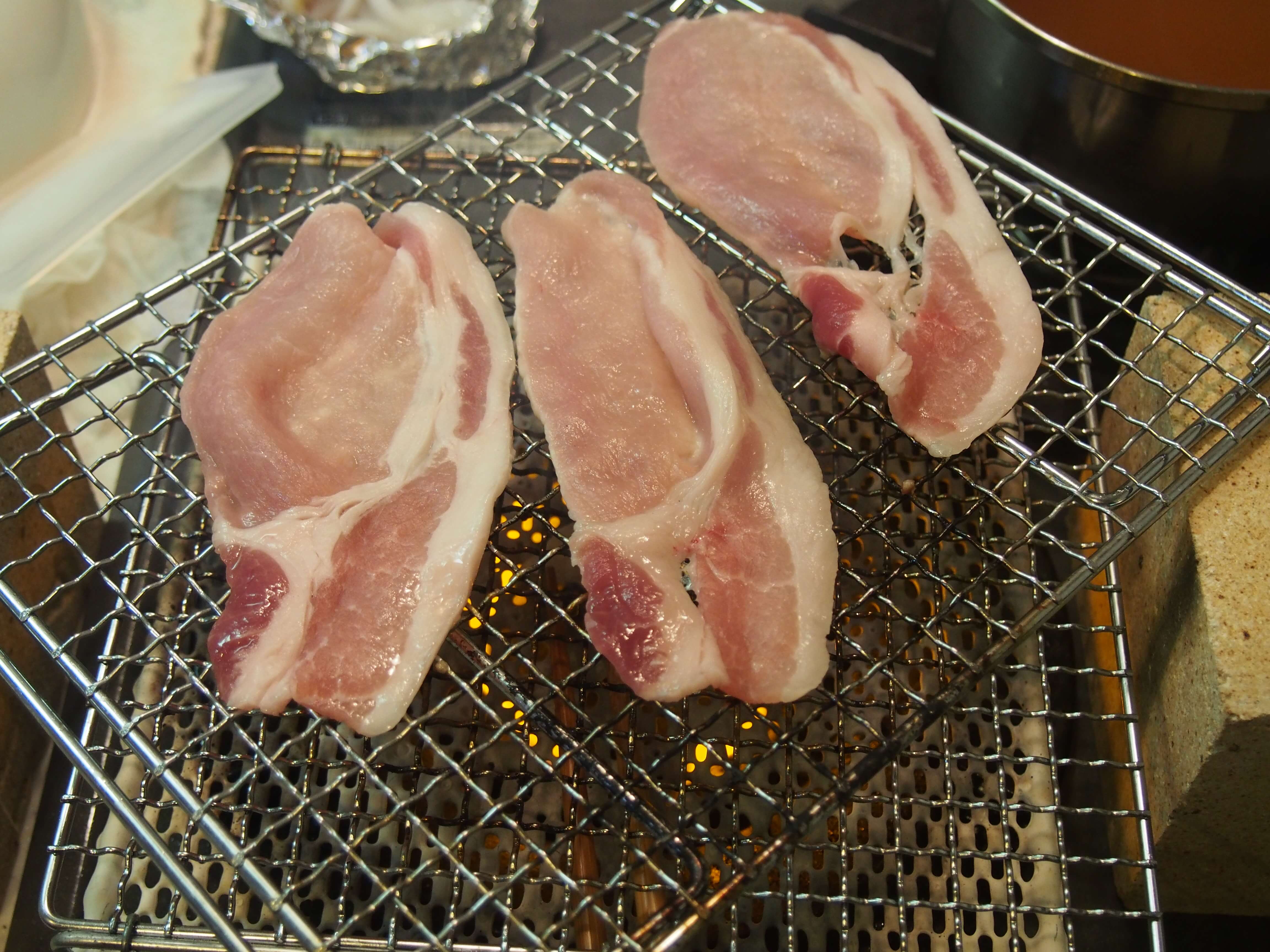 セラミック網で赤外線焼きします